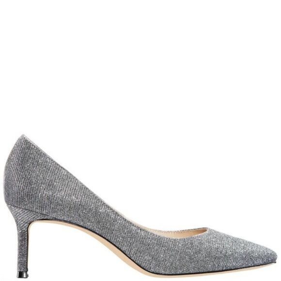 NINA Charcoal Metallic Textured Mid Heel Classic Pump Size 6 W - Picture 11 of 11